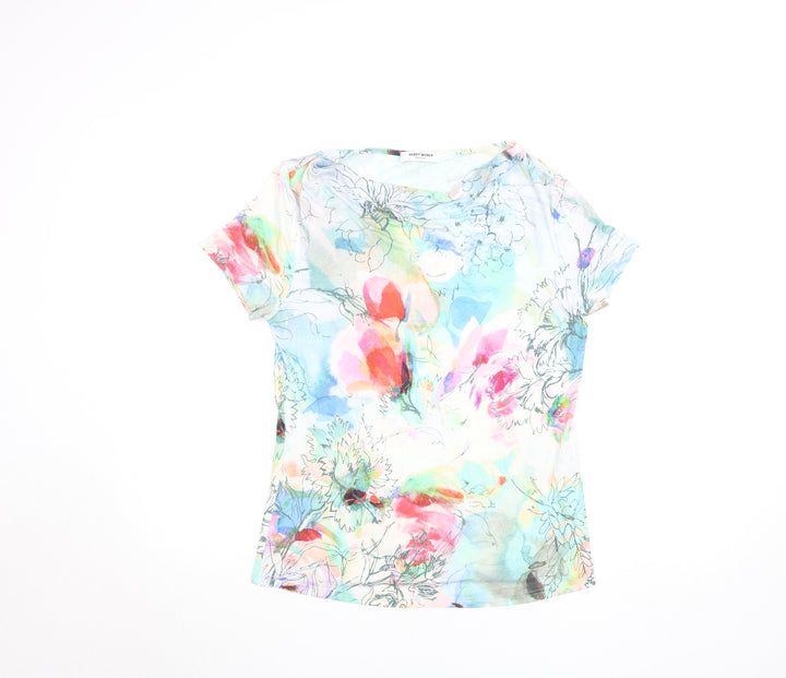 Gerry Weber Womens Multicoloured Floral Cotton T-Shirt Size 12