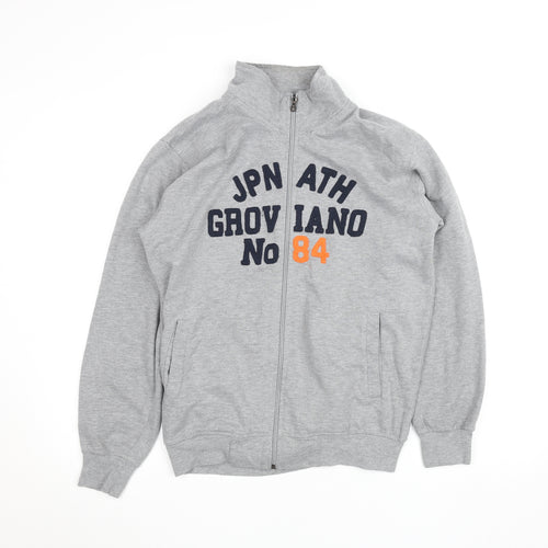 Groviano Womens Grey Full Zip Sweatshirt M College Style