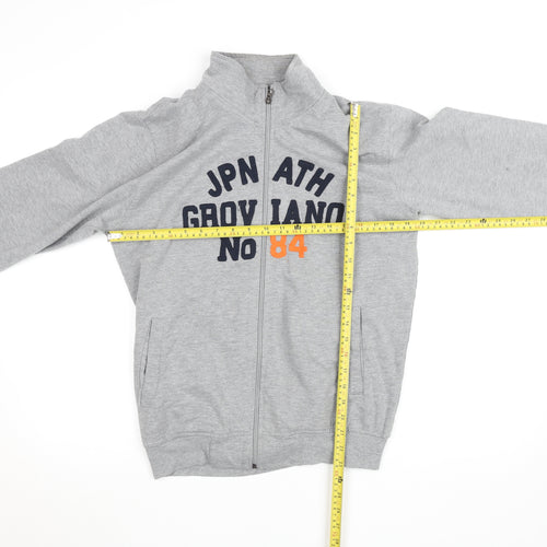 Groviano Womens Grey Full Zip Sweatshirt M College Style