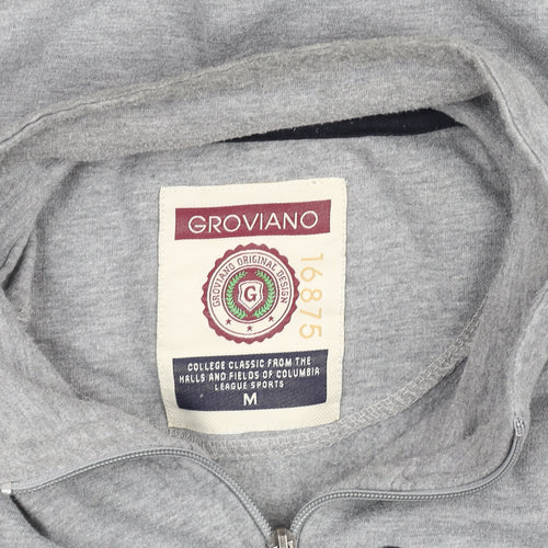 Groviano Womens Grey Full Zip Sweatshirt M College Style