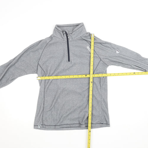 Regatta Great Outdoors Grey 1/2 Zip Long Sleeve Women's Pullover UK 10