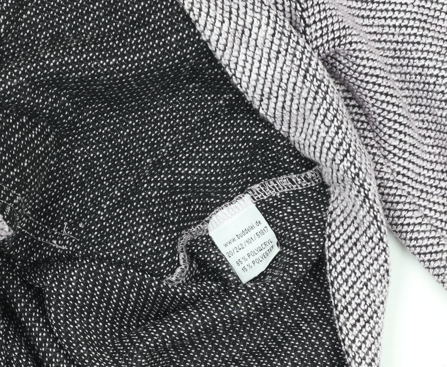 Gina Laura Women Grey Herringbone Zip Jacket with Pink Pockets M