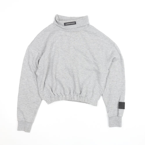 Jameson Carter Women Grey Size 6 Roll Neck Pullover Sweatshirt