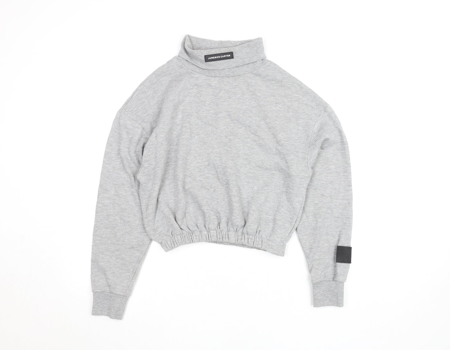 Jameson Carter Women Grey Size 6 Roll Neck Pullover Sweatshirt