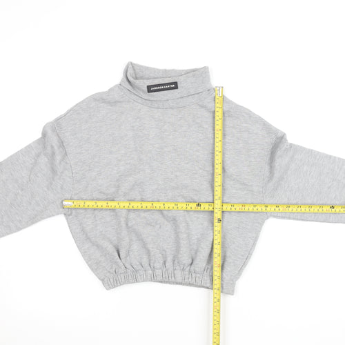 Jameson Carter Women Grey Size 6 Roll Neck Pullover Sweatshirt
