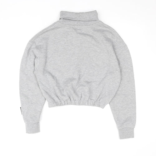 Jameson Carter Women Grey Size 6 Roll Neck Pullover Sweatshirt