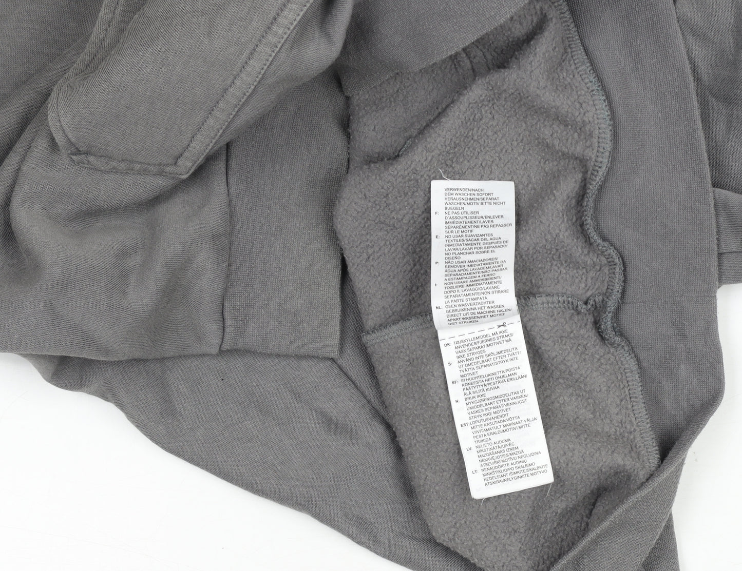 Adidas Mens Grey Pullover Hoodie M Regular Fit Sports Sweatshirt