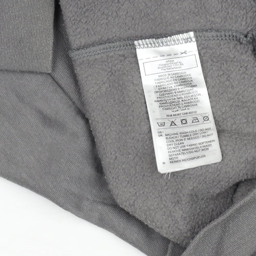 Adidas Mens Grey Pullover Hoodie M Regular Fit Sports Sweatshirt
