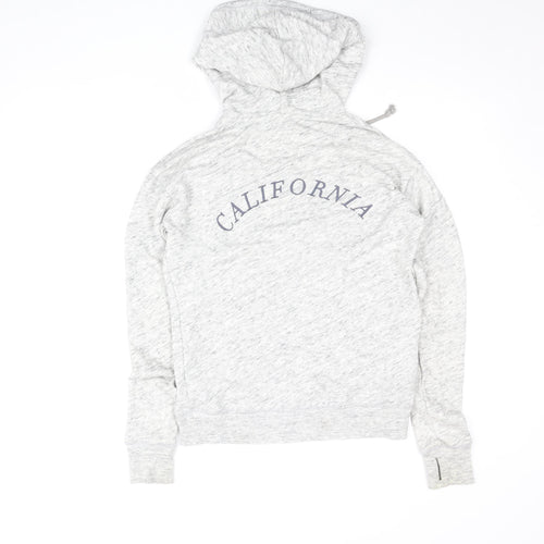 Hollister Women’s Grey XS Pullover Hoodie with Logo Print