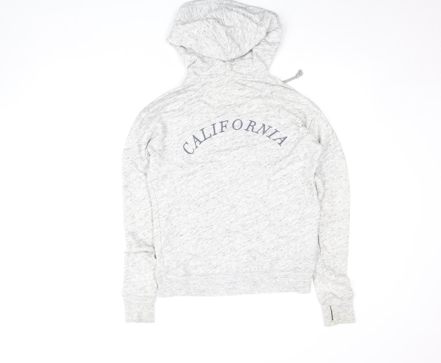Hollister Women’s Grey XS Pullover Hoodie with Logo Print