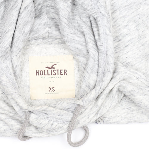 Hollister Women’s Grey XS Pullover Hoodie with Logo Print