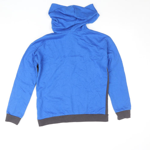 Kangaroo Poo Boys Blue & Black Colourblock Pullover Hoodie 11-12 Years