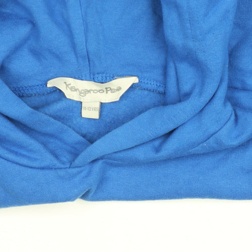 Kangaroo Poo Boys Blue & Black Colourblock Pullover Hoodie 11-12 Years