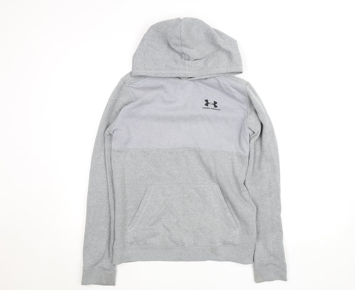 Under Armour Boys Grey XL Pullover Fleece Hoodie with Logo