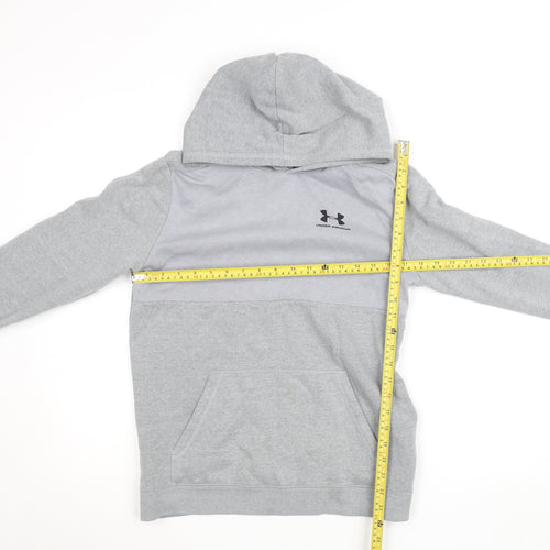 Under Armour Boys Grey XL Pullover Fleece Hoodie with Logo