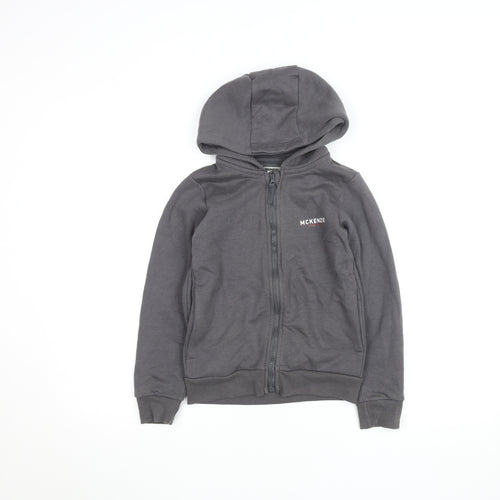 McKenzie Boys Grey Full Zip Hoodie 9-10 Years Hooded Fleece Sweatshirt