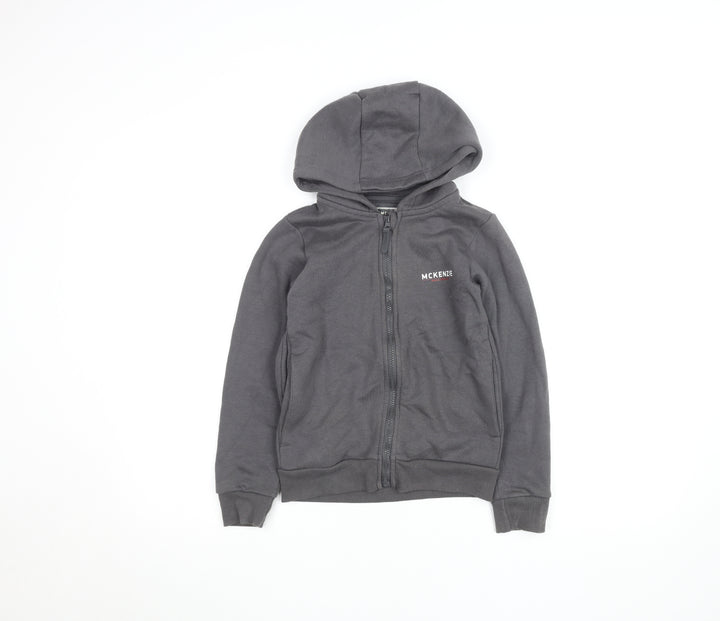 McKenzie Boys Grey Full Zip Hoodie 9-10 Years Hooded Fleece Sweatshirt