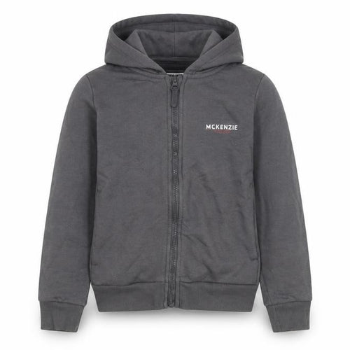 McKenzie Boys Grey Full Zip Hoodie 9-10 Years Hooded Fleece Sweatshirt