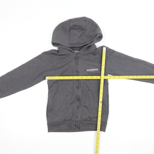 McKenzie Boys Grey Full Zip Hoodie 9-10 Years Hooded Fleece Sweatshirt