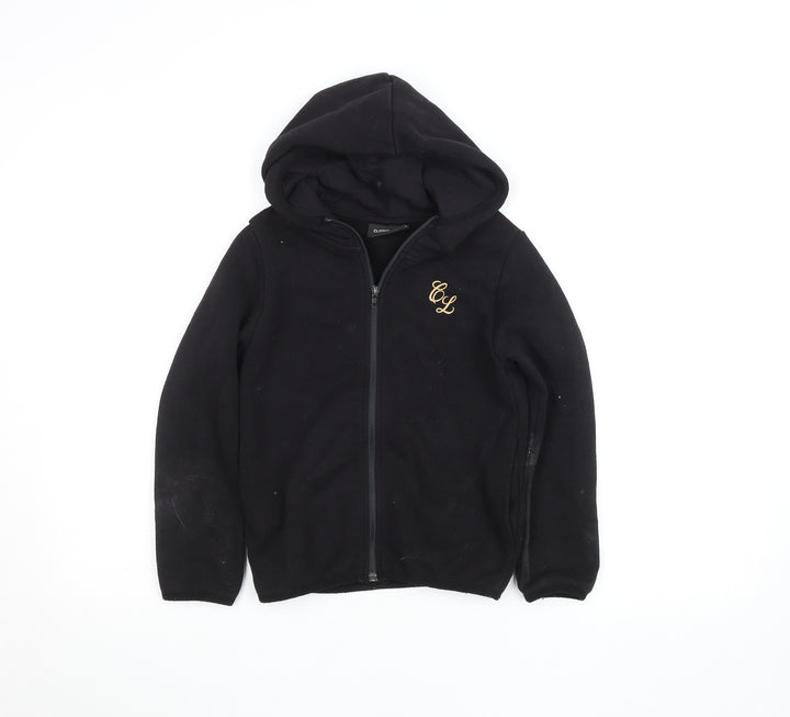 Closure London Boys Black Full Zip Hoodie 7-8 Years Fleece Lined