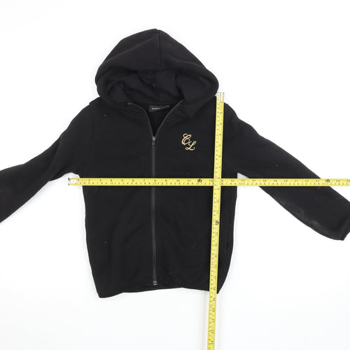 Closure London Boys Black Full Zip Hoodie 7-8 Years Fleece Lined