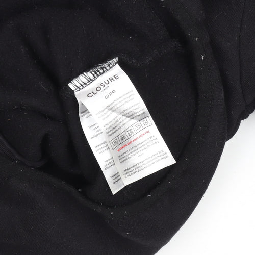 Closure London Boys Black Full Zip Hoodie 7-8 Years Fleece Lined