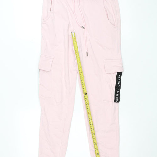 Pineapple Womens Pink Jogger Sweatpants S Regular Fit Cotton Blend