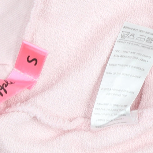 Pineapple Womens Pink Jogger Sweatpants S Regular Fit Cotton Blend