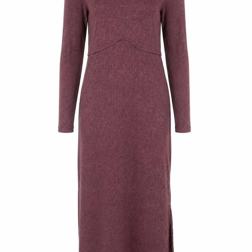 Mamalicious Womens Burgundy XS Long Sleeve Bodycon Maternity Dress