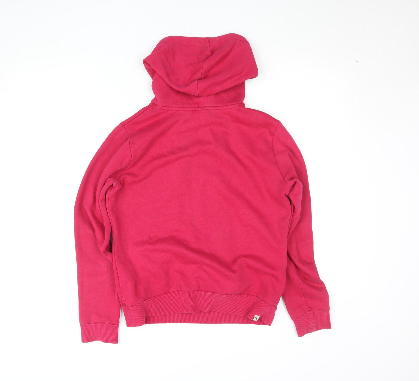 Puma Women's Pink Hooded Pullover Hoodie Size 10 Cotton Blend