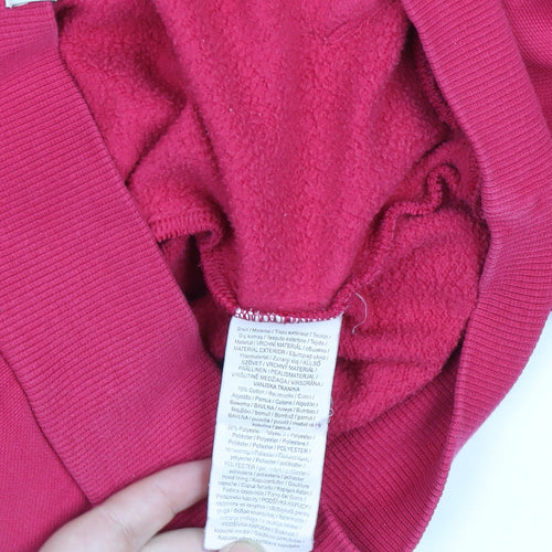Puma Women's Pink Hooded Pullover Hoodie Size 10 Cotton Blend