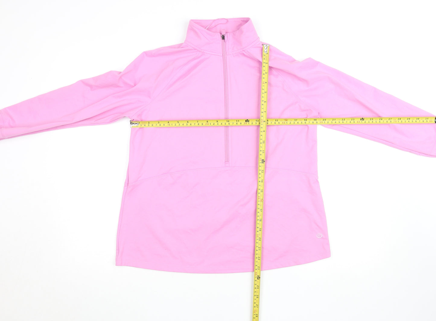 Dunnes Stores Women’s Pink 1/2 Zip Sweatshirt M Hooded Pullover Tunic Top