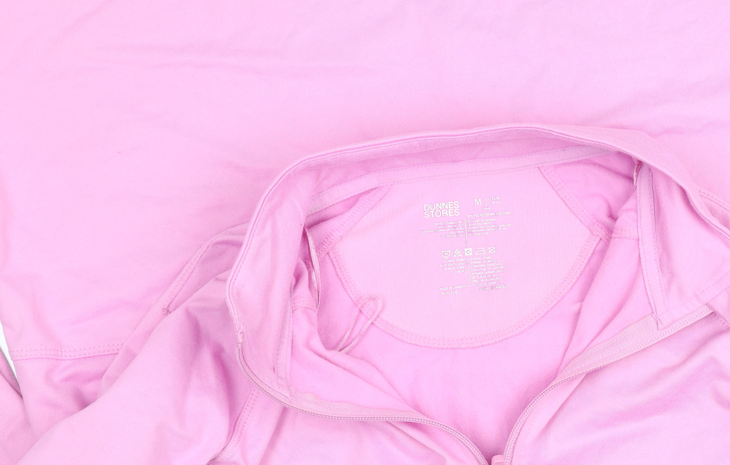 Dunnes Stores Women’s Pink 1/2 Zip Sweatshirt M Hooded Pullover Tunic Top