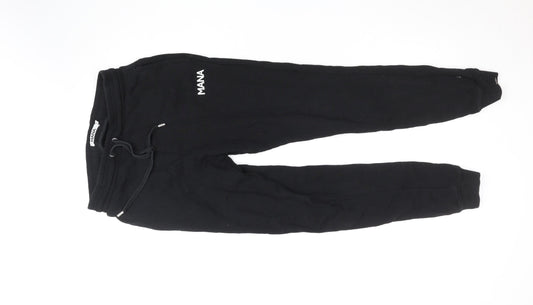 MANA Men's Black Regular Fit Jogger Trousers Size S