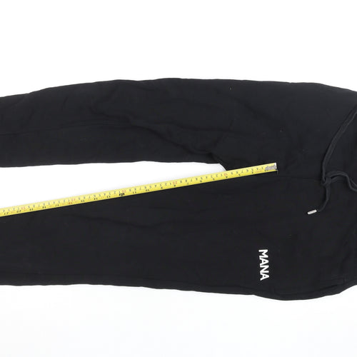 MANA Men's Black Regular Fit Jogger Trousers Size S