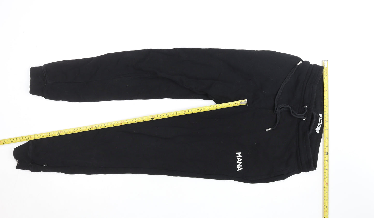 MANA Men's Black Regular Fit Jogger Trousers Size S