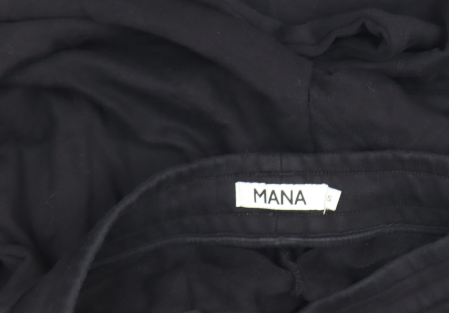 MANA Men's Black Regular Fit Jogger Trousers Size S