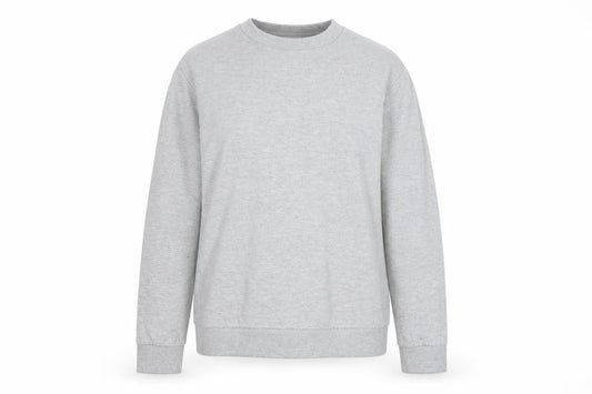 Front view of ASOS Women Grey M Crew Neck Pullover Sweatshirt