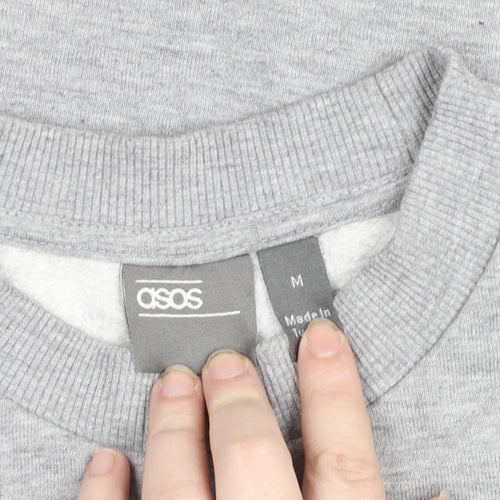 ASOS Women Grey M Crew Neck Pullover Sweatshirt
