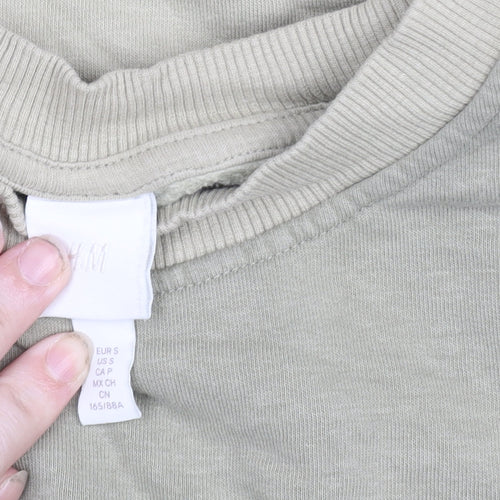 H&M Women's Beige Mount Rainier Graphic Pullover Sweatshirt Size S