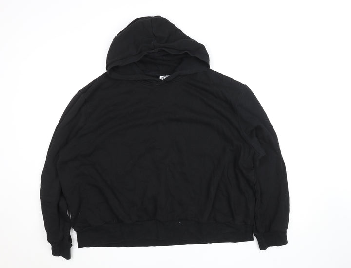 H&M Divided Men’s Black Pullover Hoodie Size M Regular Fit