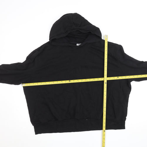 H&M Divided Men’s Black Pullover Hoodie Size M Regular Fit