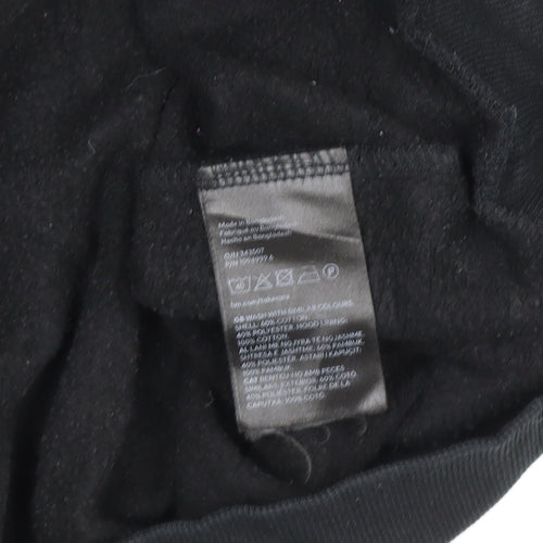 H&M Divided Men’s Black Pullover Hoodie Size M Regular Fit