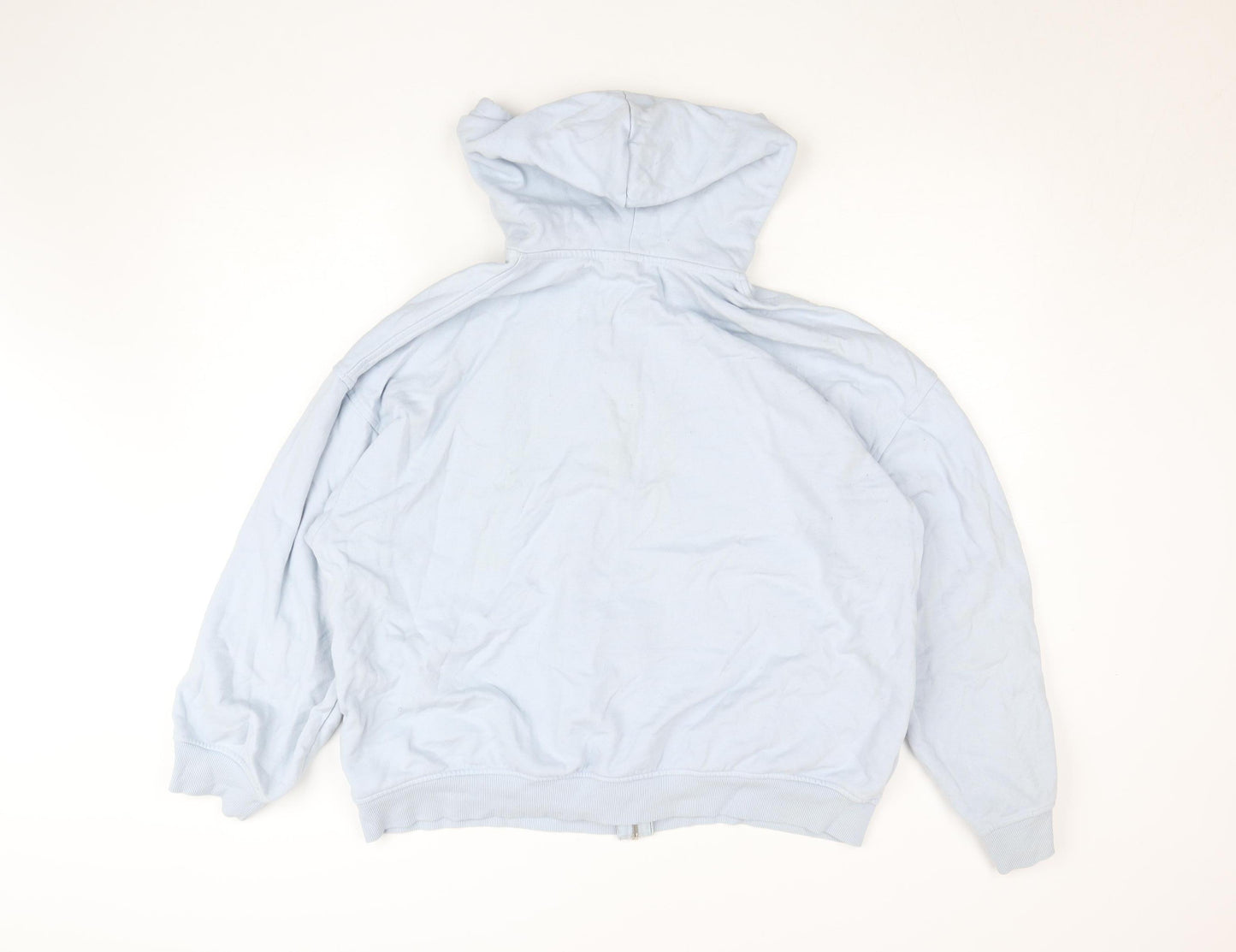 Divided Blue Full Zip Animal Graphic Hoodie Unisex L