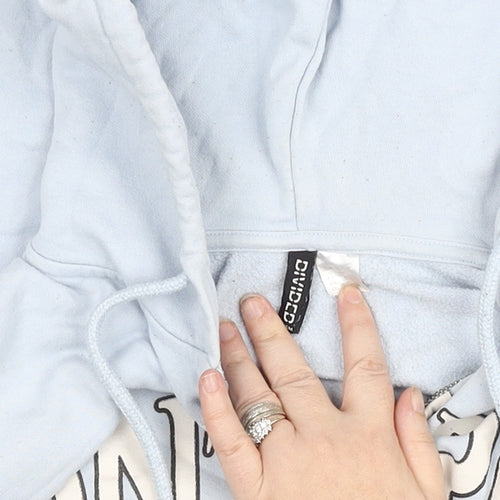 Divided Blue Full Zip Animal Graphic Hoodie Unisex L
