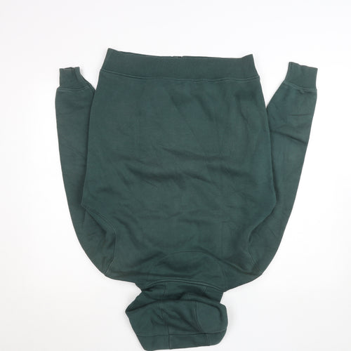 Spykar Mens Forest Green Full Zip Hoodie Size M Graphic Logo
