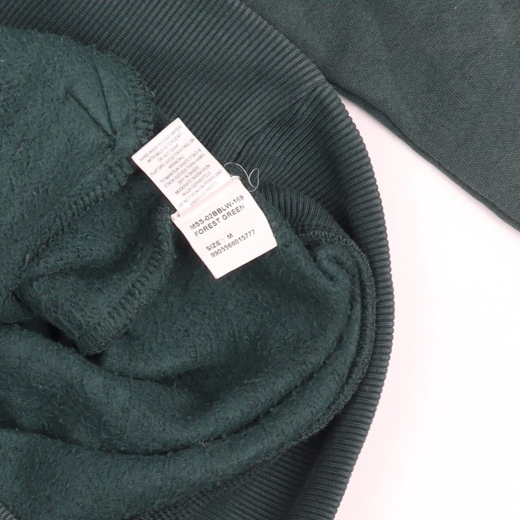 Spykar Mens Forest Green Full Zip Hoodie Size M Graphic Logo