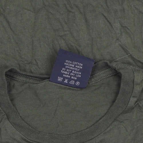 Unfledged Men's Green Music Graphic Crew Neck Short Sleeve T-Shirt Size L