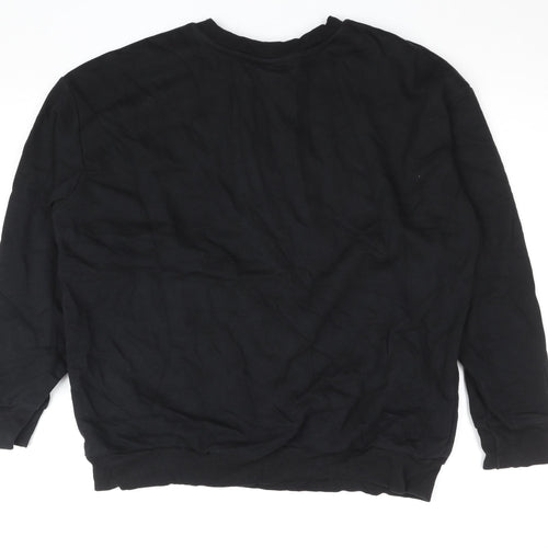 Disney at George Black Bambi Sweatshirt Women L Pullover Cotton Blend