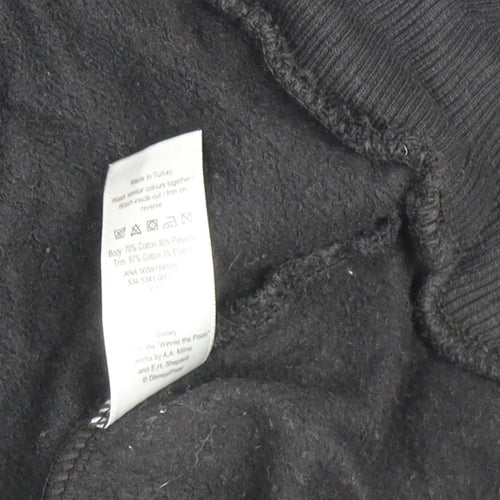 Disney at George Black Bambi Sweatshirt Women L Pullover Cotton Blend